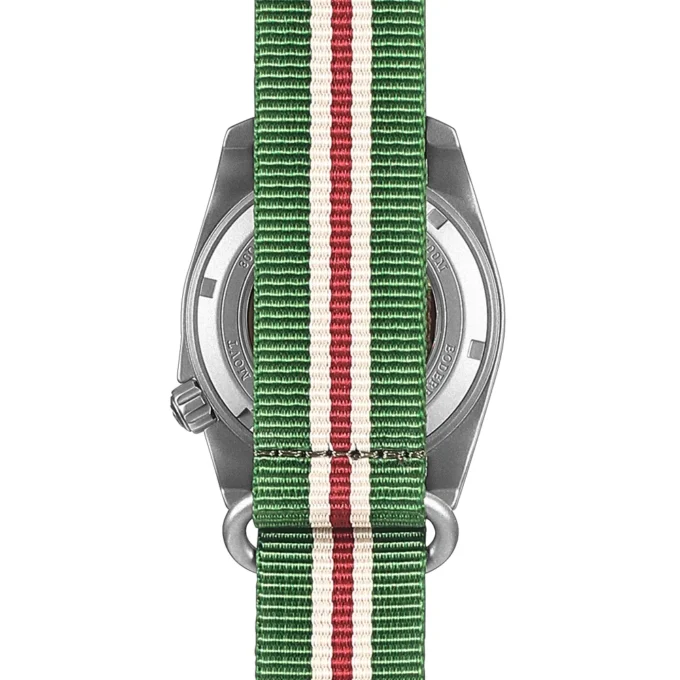 BODERRY quartz pilot watch worn on wrist with casual outfit