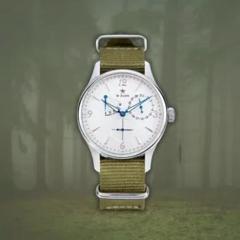 1963 Pilot Automatic Watch with brown leather strap and sapphire crystal